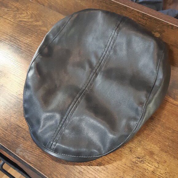 Flat Cap Black Steve Harvey Celebrity Edition Leatherette One Size - Picture 2 of 8